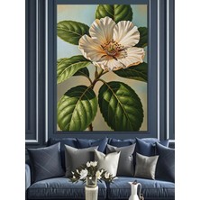 Kanvassepetinet Çiçek ve Yaprak Yüksek Kaliteli Yağlı Boya Dokulu Kanvas Canvas Tablo Kanvas Tablo Canvas Tablo Duv