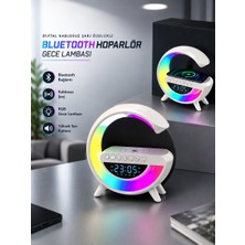 Magne Bluetooth Hoparlör 15W Kablosuz Hızlı Şarj LED Gece Lambası - TGR7995-6423