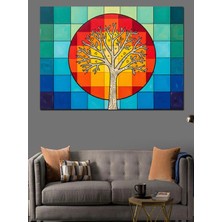 Kanvassepetinet Art Deco Renkli Yüksek Kaliteli Yağlı Boya Dokulu Kanvas Canvas Tablo Kanvas Tablo Canvas Tablo Duv