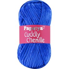 Papatya Cuddly Chenille Kadife 5210 Saks Mavi