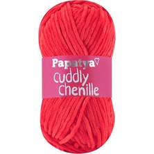 Papatya Cuddly Chenille Kadife 3075 Kırmızı