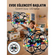 Magne El Hareketi Kontrollü Futbol Topu Tasarımlı Drone LED Işıklı - TGR1772-3788
