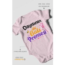 Morivo Kids Dayısının Ballı Prensesi Kısa Kollu Bebek Body %100 Pamuk