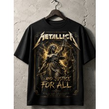 Carismatisort Metallica And Justice For All Bay Bayan Erkek Kadın Tişört Tshirt