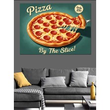 Kanvassepetinet Pizza Dilimi Retro Yüksek Kaliteli Yağlı Boya Dokulu Kanvas Canvas Tablo Kanvas Tablo Canvas Tablo