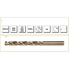 Uravas Store Makina Takım Hss-E Altın Seri Inox Delme Matkap Ucu 9 mm