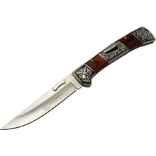 Uravas Store A 3159 A Kamp Çakı 24 cm - Işlemeli Gül Ağacı Saplı, Kemerlikli