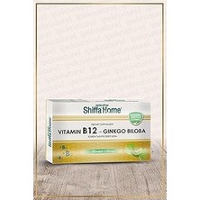 Uravas Store Shiffa Home Vitamin B12 Ginkgo Biloba Tablet | Yüksek B12 Vitamini ve Ginkgo Biloba Ekstresi | Folik Asit ve Magnezyum Destekli Takviye Edici Gıda | Zihinsel Performans