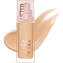Uravas Store Maybelline New York Lifter Niasinamid ve Hyalüronik Asit Içeren Aydınlatan Fondöten - 118