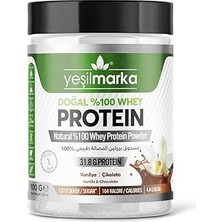 Uravas Store Yeşilmarka Natural Whey Protein Powder - Vanilin/chocolate 100G Protein Tozu