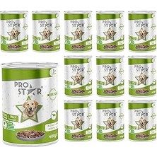 Uravas Store Prostar Yetişkin Köpek Kuzulu ve Jöleli Konserve Mama 400 gr x 12 Adet