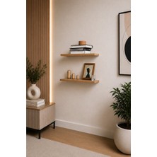 Empressco Modern Meşe Duvar Rafı Çiftli Set, Şık ve Kullanışlı Tasarım