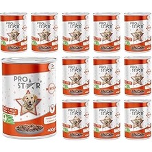Uravas Store Prostar Yetişkin Köpek Tavuklu ve Jöleli Konserve Mama 400 gr x 12 Adet