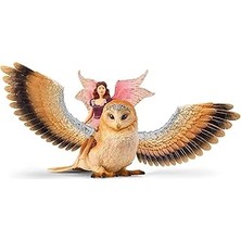 Uravas Store Schleich Bayala 70789 Uçan Peri Parıltılı Baykuş Oyun Seti - Büyüleyici Peri ve Baykuş Figürü, Fantezi Dolu Baykuş ve Elf Oyun Seti, 5 Yaşından Itibaren Figür Seti