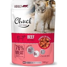Uravas Store Chuck Pouches, Yetişkin, Dana Etli 100 gr x 24 Adet