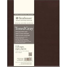 Uravas Store Strathmore 400 Geri Dönüşümlü Toned Gray Eskiz Defteri Softcover - P481-107-4, 56 Yaprak, 20 x 25 Cm, 89 G/m², Gri