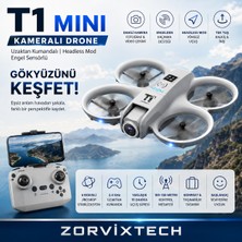 Zorvix Tech T1 Mini Kameralı Drone Uzaktan Kumandalı Headless Mod Engel Sensörlü