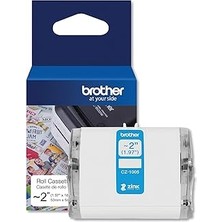 Uravas Store Brother Orijinal CZ-1005 Sürekli Uzunluk ~ 2 (1,97 Inç) 50 mm Genişlik x 12,74 Ft (5 ) Uzunluğunda Etiket Rulosu Zınk Zero Ink Teknolojisine Sahiptir