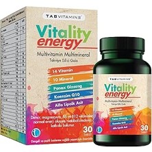 Uravas Store Tabvıtamıns Vitality Energy 30 Tablet Multivitamin Multimineral