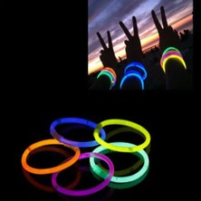 Uravas Store 10 Adet Karanlıkta Işık Veren Bracelet Fosforlu Kırılan Çubuk Bileklik
