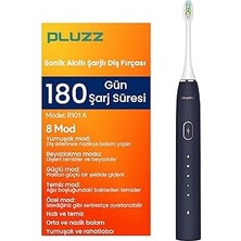 Uravas Store Pluzz Smart Sonic Elektrikli Şarjlı Diş Fırçası 180 Gün Şarj Süresi (Lacivert)