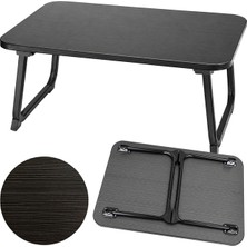 Uravas Store SN-29692 Katlanabilir Laptop Masası ve Yatak Koltuk Üzeri Tepsisi Siyah 60X40CM