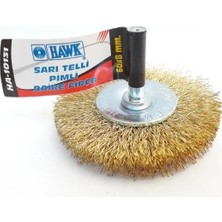 Uravas Store HA10131 Pimli Sarı Tel Daire Fırça 60X8 mm