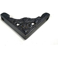 Uravas Store Antika Tarz Dekoratif Pirinç Köşe Süsü - 58X58 Mm, Oksit