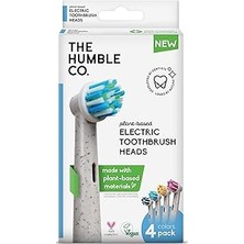 Uravas Store The Humble Co. Elektrikli Fırça Başlığı, Bitkisel Bazlı, Yumuşak Bitki Bazlı Malzemeden Elektrikli Diş Fırçası Başlığı 4 Adet
