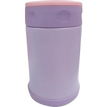 Uravas Store Trendix Çelik Içli Termos 500 ml Çelik Kaşık Ile Mor-Pembe