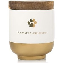 Uravas Store Pearhead Pet Seramik Sonsuza Kadar Kalplerimizde Vazo, Pet Anıtı, Köpek Veya Kedi Hatıra Kutusu, Gökkuşağı Köprüsü, Altın