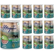 Uravas Store Mystic Yetişkin Köpek Kuzulu Pate 400 gr x 12 Adet