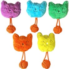 Uravas Store Sesli Peluş Ipli Mutlu Kedi Köpek Oyuncağı 26 cm Çeşitli Renklerde