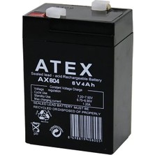 Uravas Store Akü Kalın Kuru Akü 6V-4AH Amper 70X48X101MM