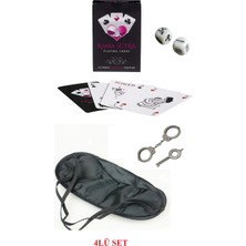 Uravas Store Sutra Aşk Seti - Kelepçe - Zar- Kart - Göz Bandı