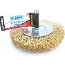 Uravas Store HA10133 Pimli Sarı Tel Daire Fırça 75X10 mm