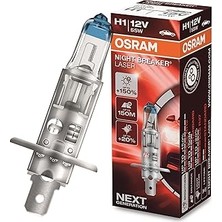 Uravas Store Osram Ampul Night Breaker Laser H1 12V 55W%100&APOS;YE Kadar Fazla Işık 150M&APOS;YE Kadar Fazla Görüş Açısı,%20'ye Kadar Beyaz Işık 64150NL