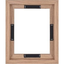 Uravas Store Mcs Yüzen Kanvas Çerçeve, Yapışkanlı Bağlantı Elemanları ve Asma Donanımlı Kanvas Tablolar Için Sanat Çerçeveleri, Ceviz Ağaç, 20 x 25 cm