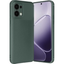 Uravas Store Oppo A6 Pro 4g Auto Focus Karbon Kapak - Koyu Yeşil
