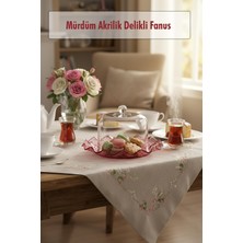 Uravas Store Mürdüm Akrilik Delikli Fanus Sunum ve Saklama Kabı - 2 Parça