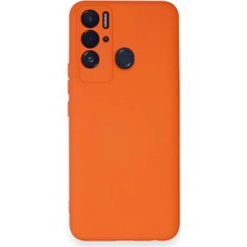 Uravas Store Tecno Pova Neo Kılıf Nano Içi Kadife Silikon - Turuncu