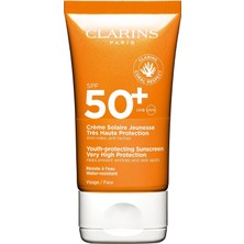 Clarins Sun Face Cream SPF50+ 50 ml Yüz Için Güneş Kremi, 3666057217340