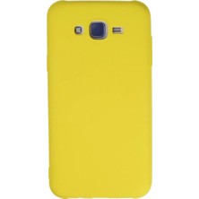 Uravas Store Samsung Galaxy J7 Kılıf Nano Içi Kadife Silikon - Sarı