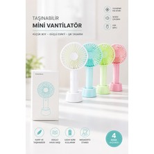Mazira Taşınabilir Mini USB Şarjlı Masaüstü El Vantilatörü 3 Kademeli Sessiz Fan