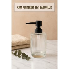 Uravas Store Cam Şeffaf Sıvı Sabunluk 200 ml Banyo Lavabo