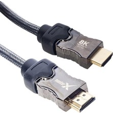 Uravas Store Masterx MX-18938 Örgülü 60Hz Ultra Hd 1.5 Metre Örgülü 8k HDMI Kablo