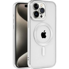 Uravas Store Apple iPhone 15 Pro Kılıf Kronos Magsafe Kapak - Gümüş