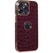 Uravas Store Apple iPhone 14 Pro Kılıf Snake Kapak - Derin Mor
