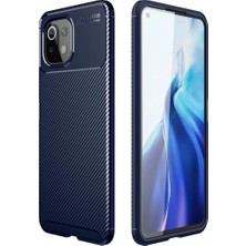 Uravas Store Xiaomi Mi 11 Lite Kılıf Auto Focus Karbon Kapak - Lacivert