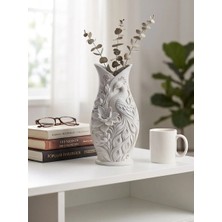 Other Peacock Floral Dekoratif Vazo - Tavus Kuşu Desenli Modern Ev Aksesuarı-Peacock Floral Vase Deep Blue Elegant Home Decor